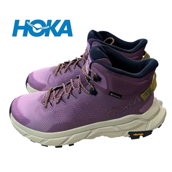 Hoka Shoes - New HOKA Women's Trail Code GTX Purple Hiking Sneakers Boots 11